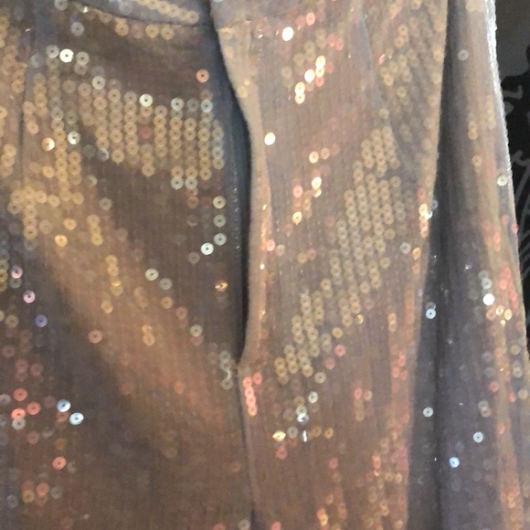 SOLD JLuxlabel BLUE BAGUETTE SEQUIN Trouser pants Sz XL - Picture 4 of 6